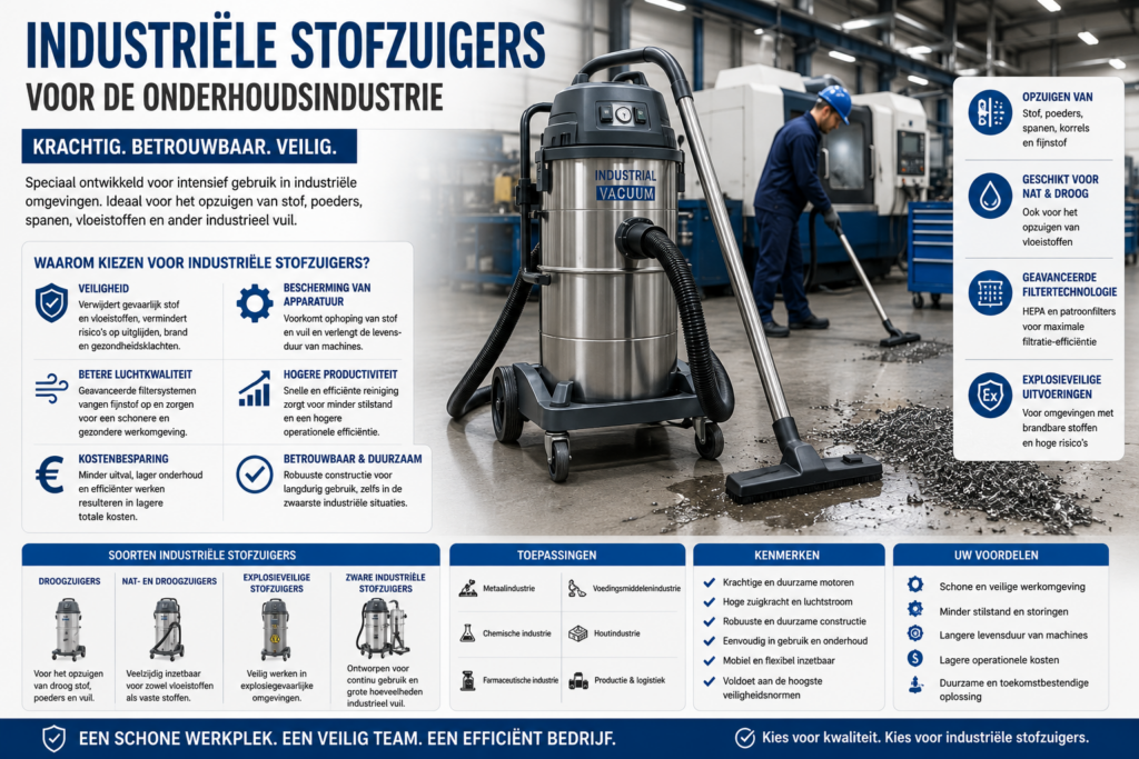 Industriële stofzuigers voor de onderhoudsindustrie