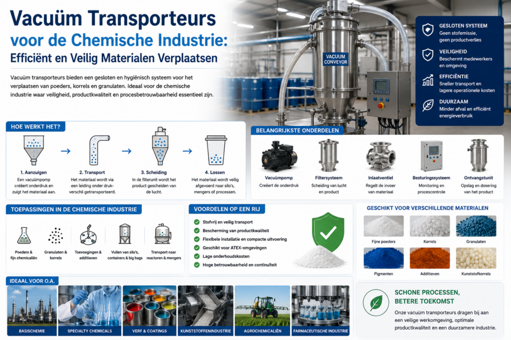 Vacuüm Transporteurs voor de Chemische Industrie Efficiënt en Veilig Materialen Verplaatsen