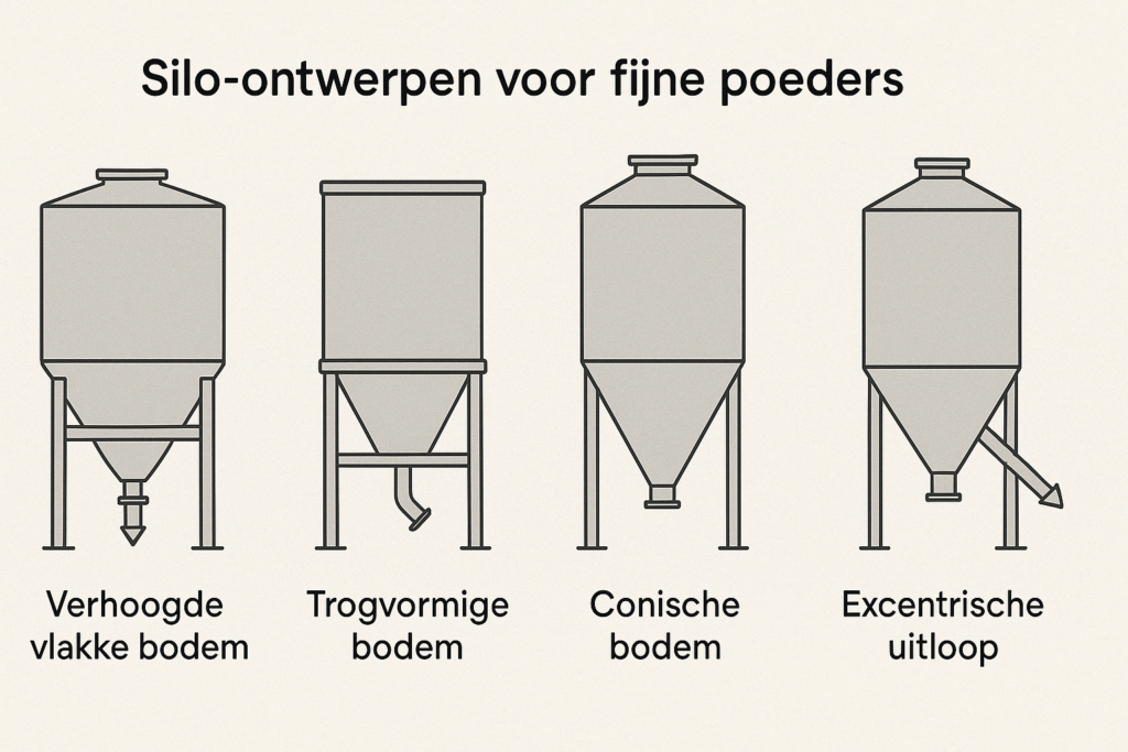 Silo-ontwerpen voor het opslaan van fijne poeders - Dextools