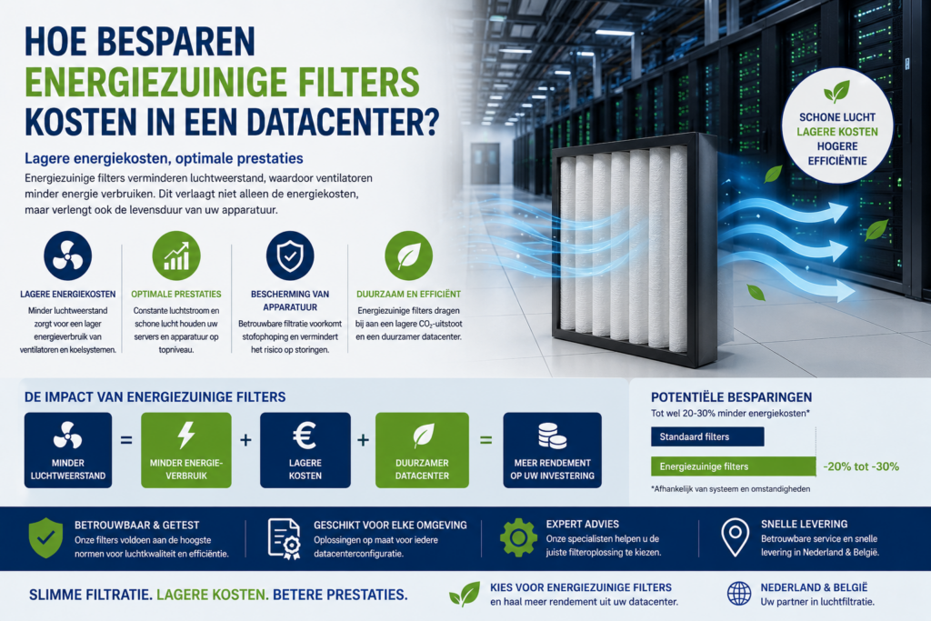 Hoe besparen energiezuinige filters kosten in een datacenter