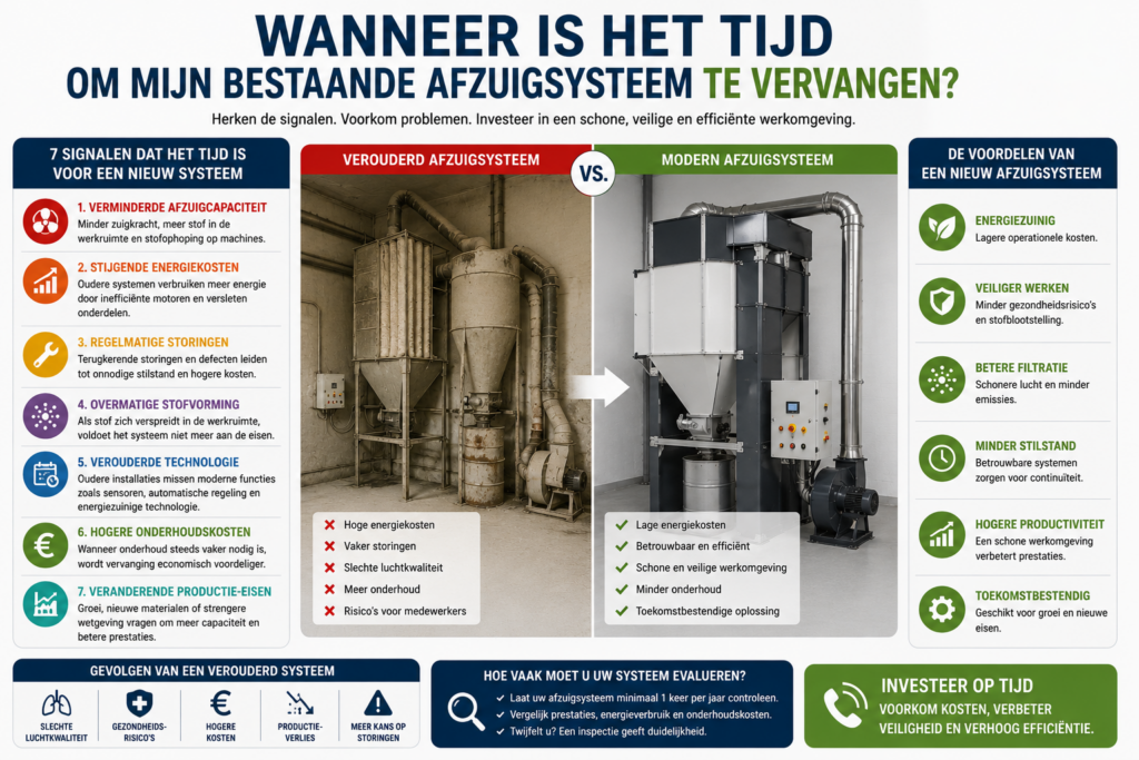 Wanneer is het tijd om mijn bestaande afzuigsysteem te vervangen