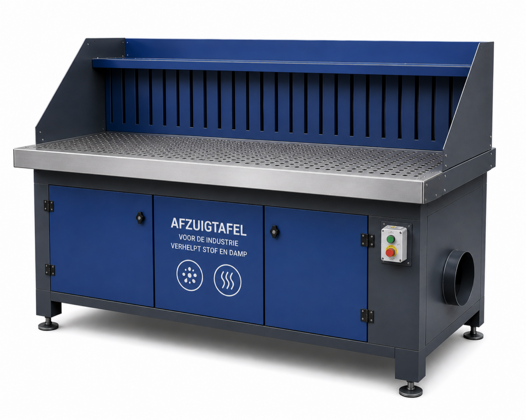 Afzuigtafel voor de industrie verhelpt stof en damp