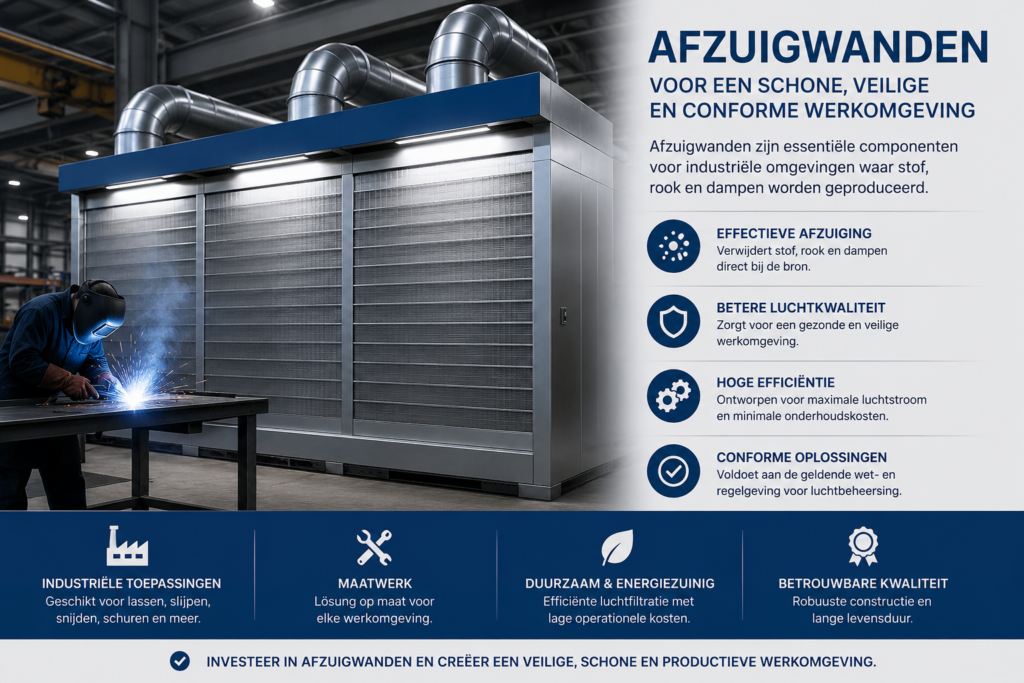 Afzuigwanden zijn essentiële componenten voor industriële omgevingen waar stof, rook en dampen worden geproduceerd