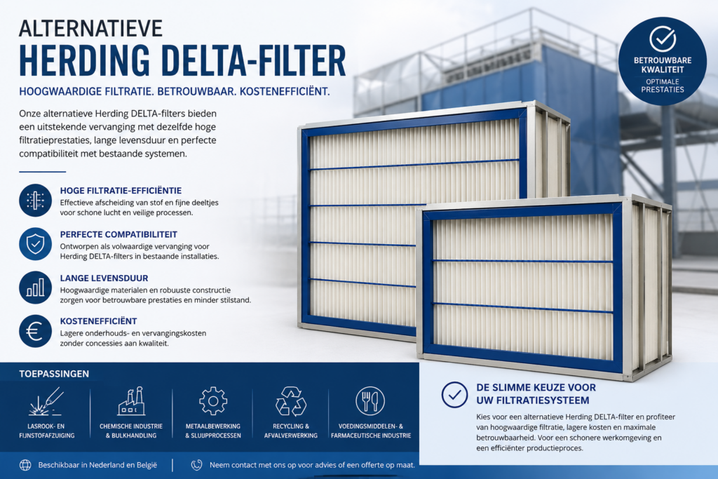 Alternatieve Herding DELTA-filter voor industriële luchtfiltratie