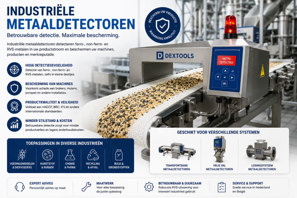 Industriële metaaldetectoren voor betrouwbare productveiligheid
