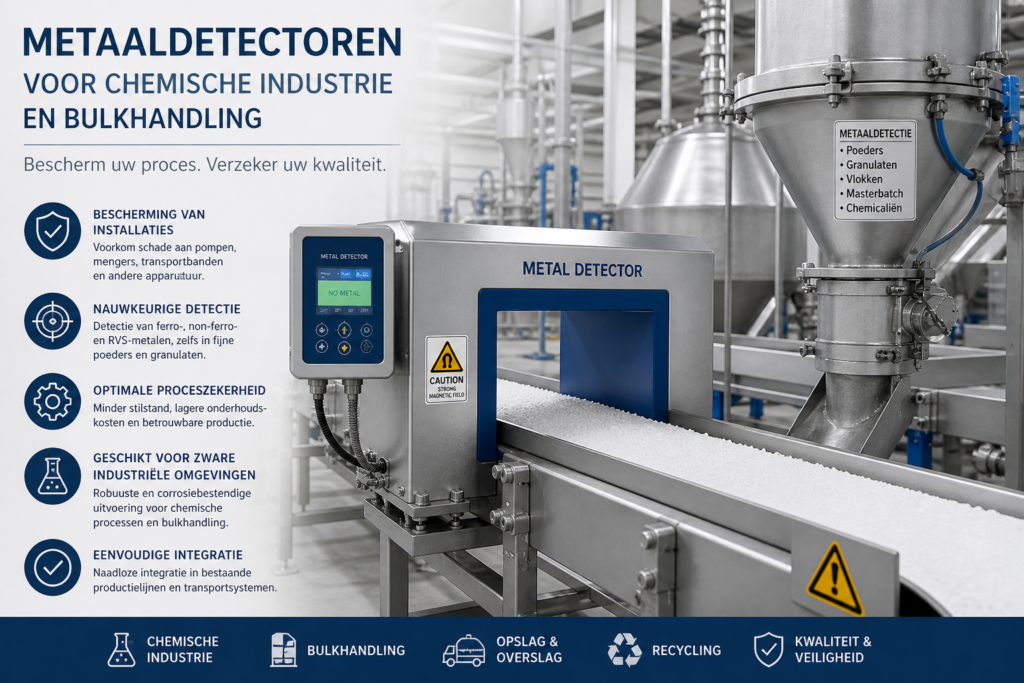Metaaldetectoren voor chemische industrie en bulkhandling in Nederland en België