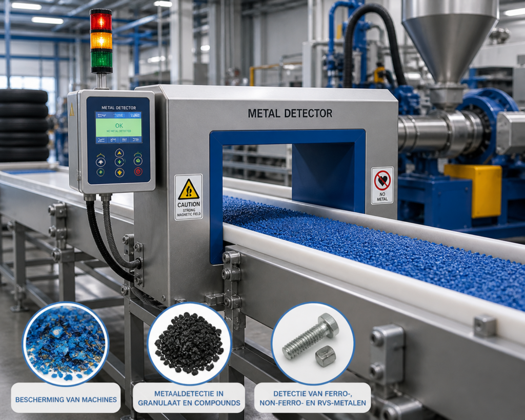 Metaaldetectoren voor kunststof- en rubberindustrie in Nederland en België