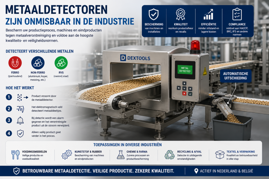 Metaaldetectoren zijn onmisbaar in de industrie