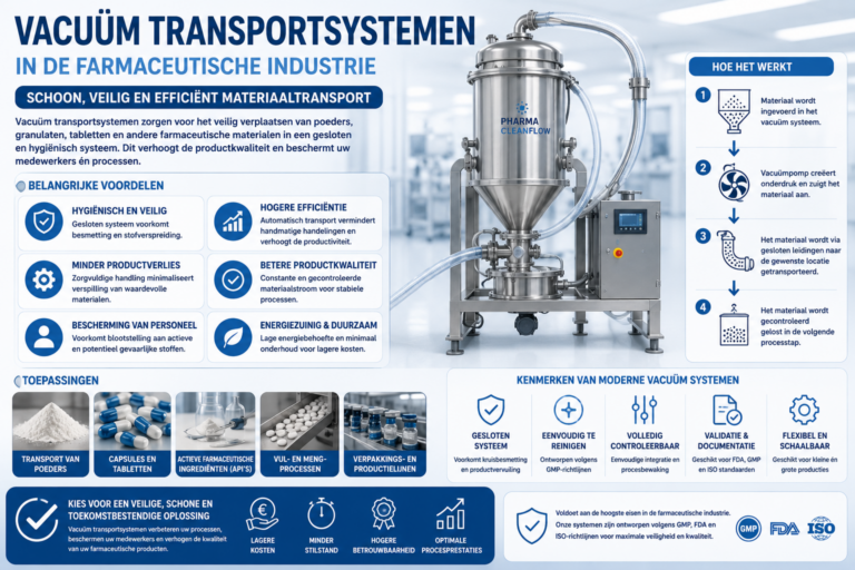 Lees meer over het artikel Vacuüm transportsystemen in de farmaceutische industrie