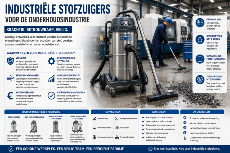 Lees meer over het artikel Industriële stofzuigers voor de onderhoudsindustrie.