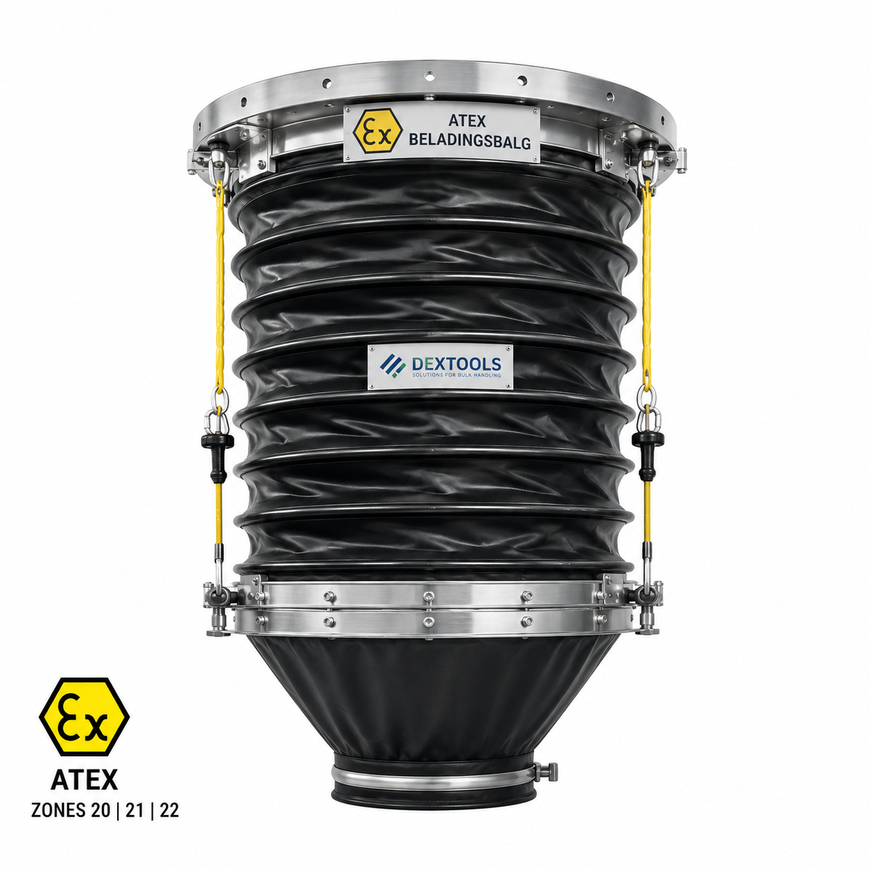 ATEX beladingsbalgen voor veilige en stofvrije bulkhandling
