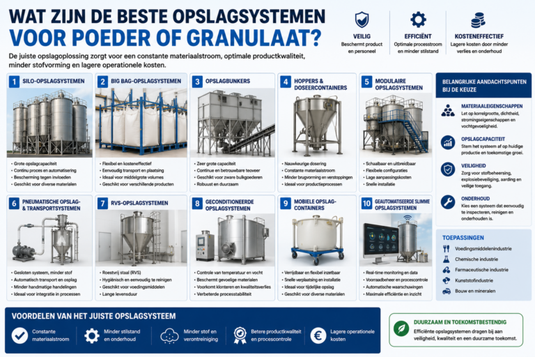 Lees meer over het artikel Opslagsystemen voor poeder of granulaat
