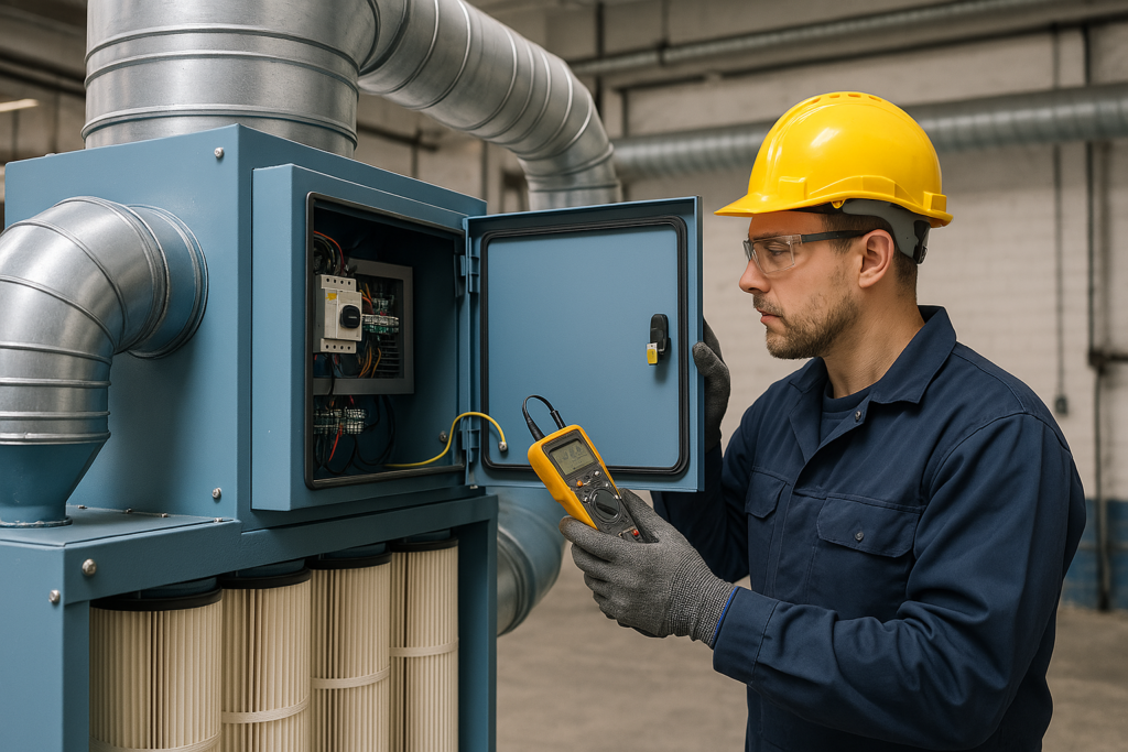 Hoe verloopt het onderhoud en de service van een industriële afzuiginstallatie?