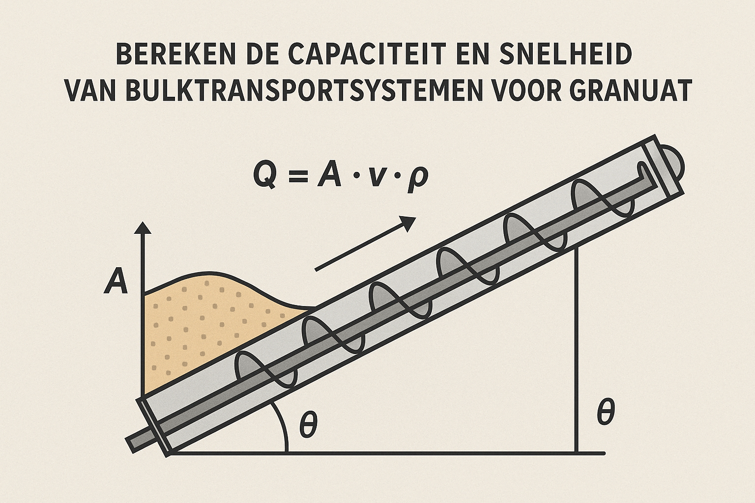 Capaciteit en snelheid van bulktransportsystemen voor granulaat