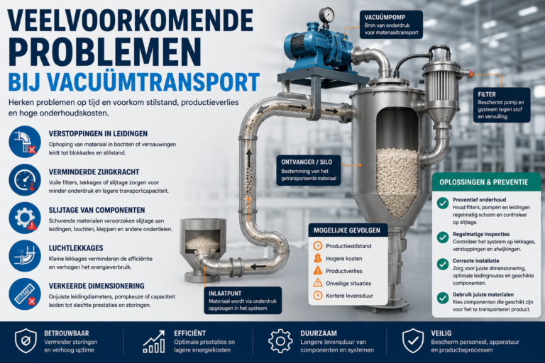 Lees meer over het artikel Veelvoorkomende problemen bij vacuümtransport