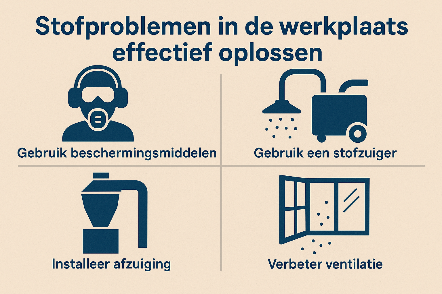 Stofproblemen werkplaats effectief oplossen