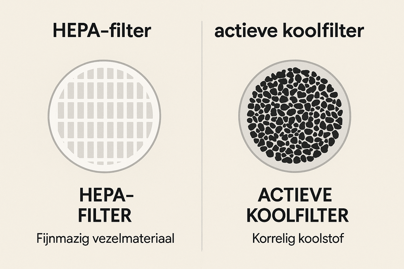 Wat is het verschil tussen HEPA- en actieve koolfilters