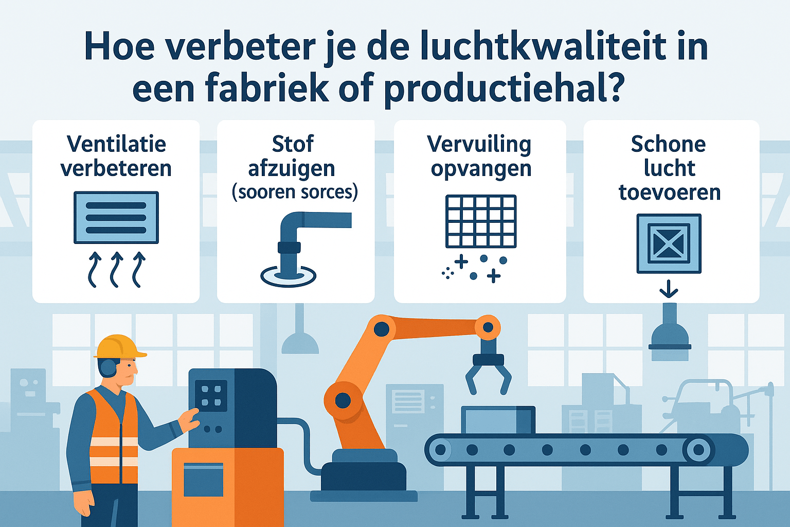 Lees meer over het artikel Hoe verbeter je de luchtkwaliteit in een fabriek of productiehal