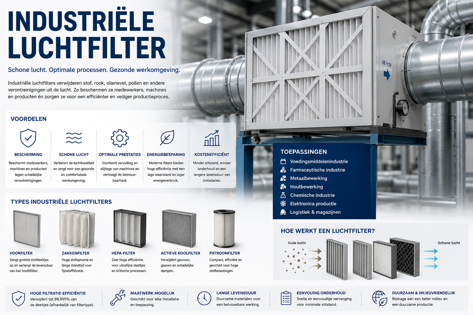 Industriële luchtfilters voor optimale prestaties