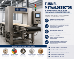 Tunnel Metaaldetector voor industriële metaaldetectie